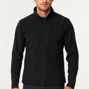 MEC Men's Black Softshell Jacket – Versatile, Durable, and Built for Adventure